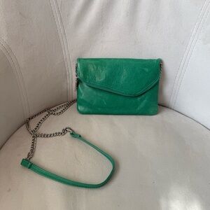 Hobo Green Leather Crossbody Bag
